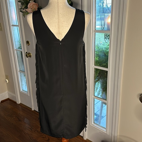 Kenzie Sz S Sleeveless Black Dress w/Fringe - Picture 4 of 9